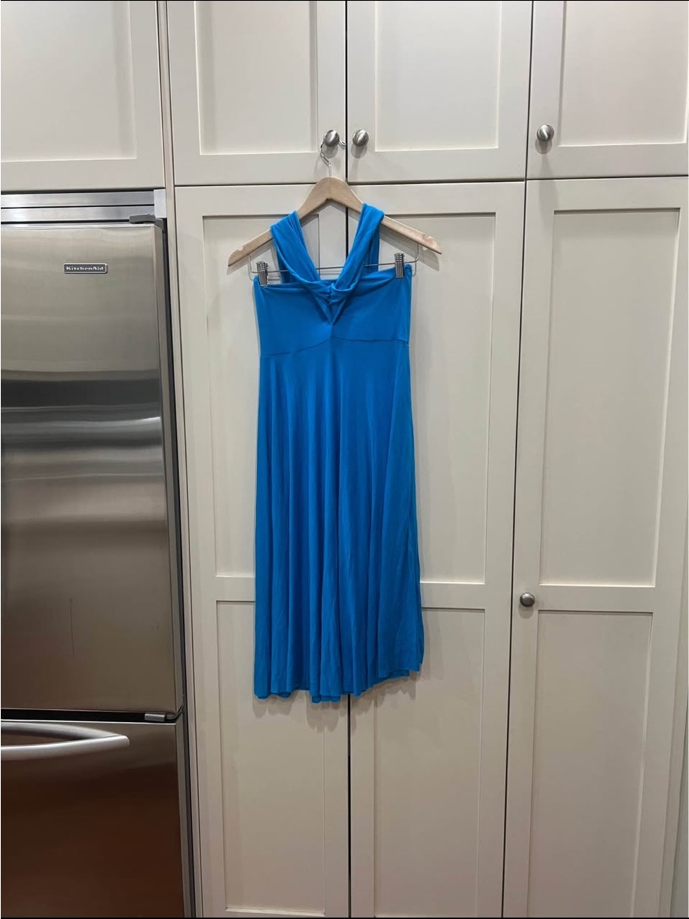 Tube top blue dress